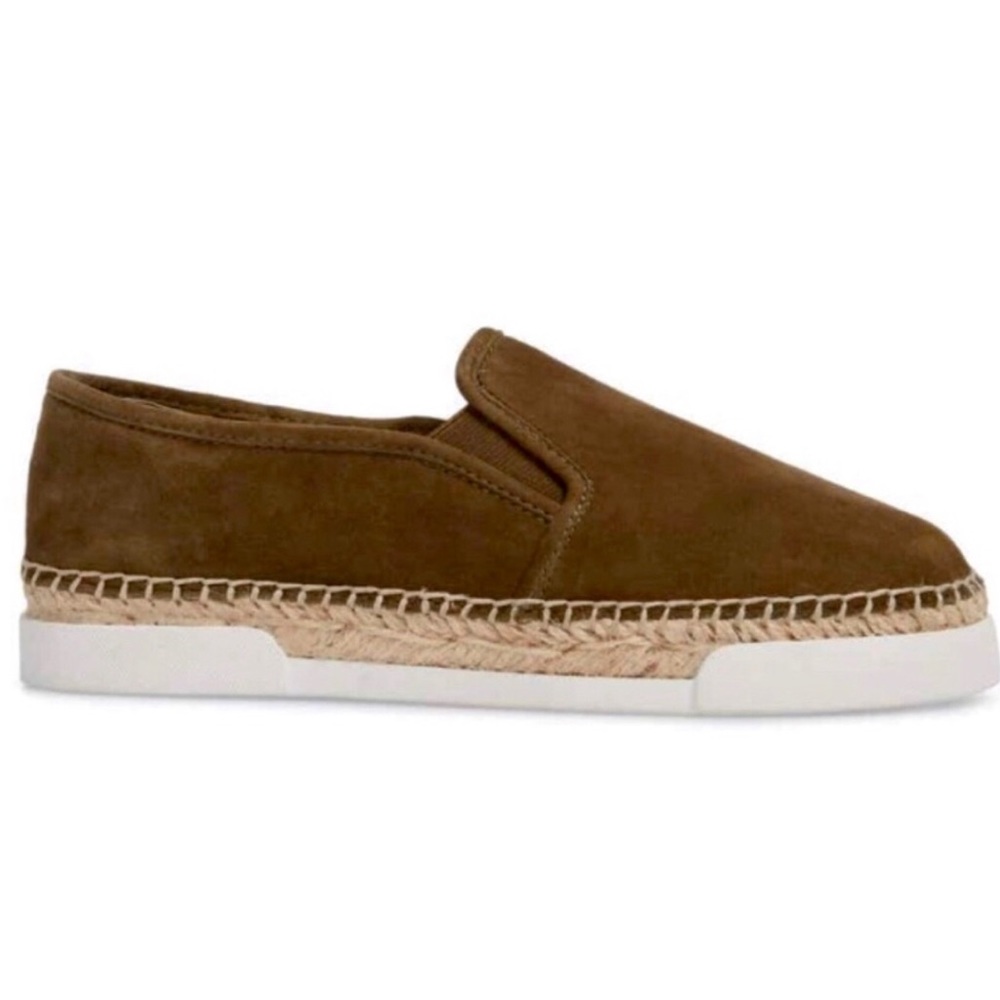 Vince Camuto Suede Slip-On Sneaker Olive Army Green NWT - Picture 3 of 8